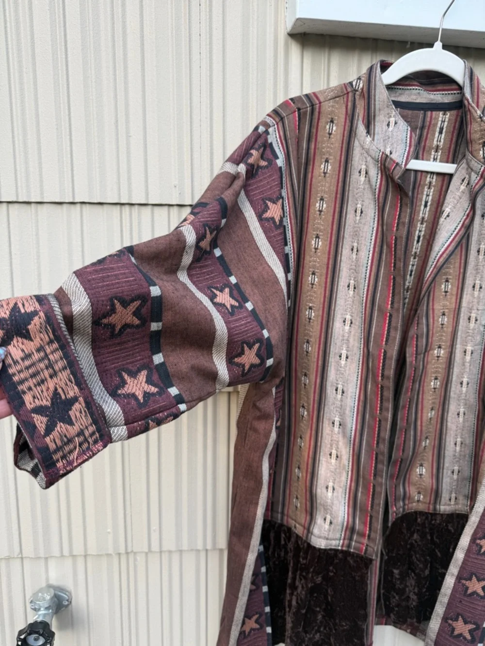 Vintage Handmade Southwestern Textile Jacket - Picture 6 of 7